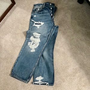 GAP boyfriend distressed jeans 28 petite